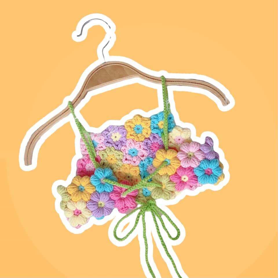 Áo hoa len móc handmade hot trend