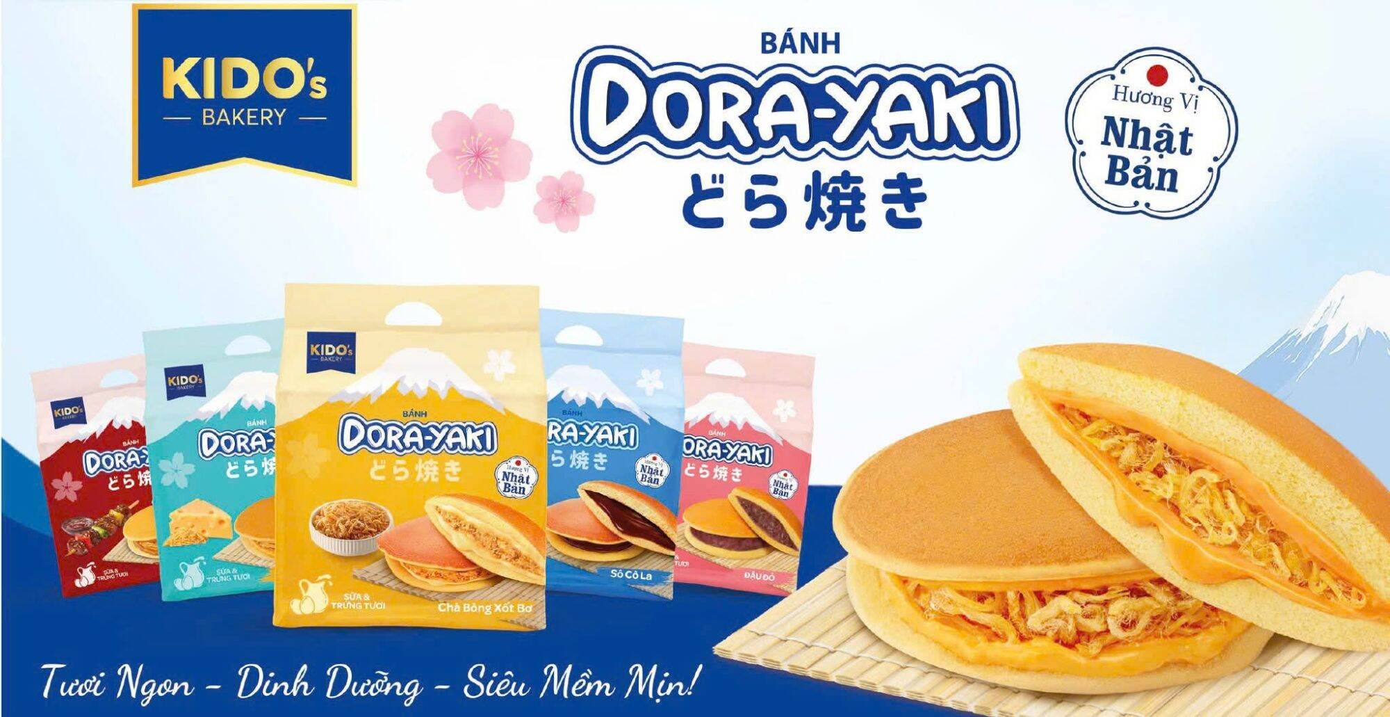 [combo 10 gói] bánh rán dora yaki vị BBQ siêu ngon bánh ran đôremon nhà kidos