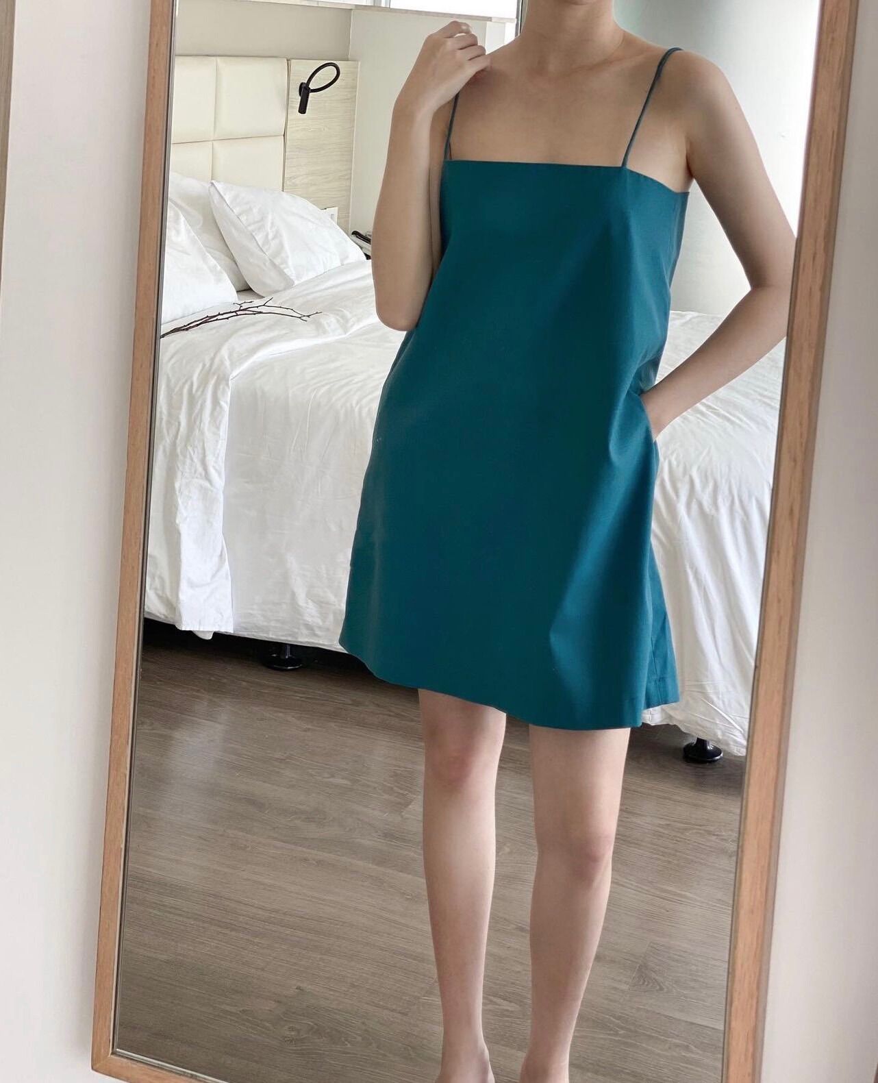 (Real photos, kerosene speed)🍩𝒏𝒆𝒘 𝒊𝒏 - Lenin basic dress🤎Dress halter piece Basic