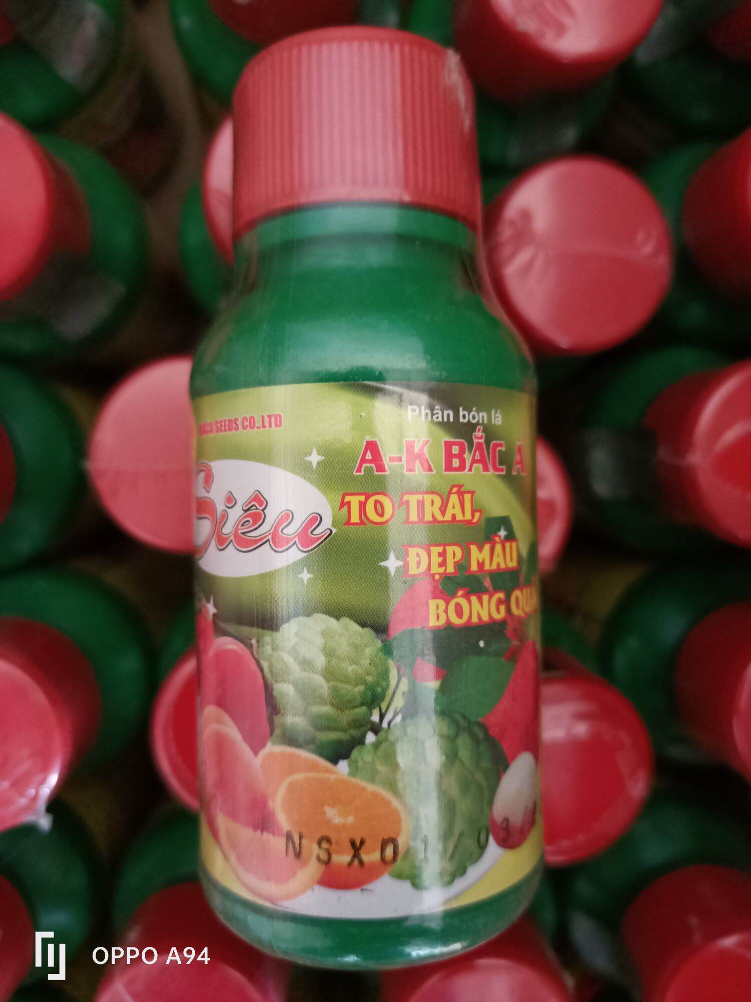4 lọ phân bón lá cao cấp A-K Bắc Á siêu to trái, đẹp màu, bóng qủa