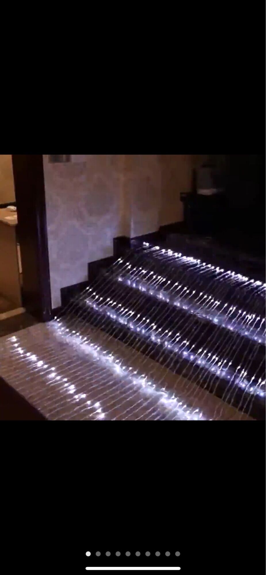 bộ dây đèn led thác nước chảy 10 dây màu trắng
