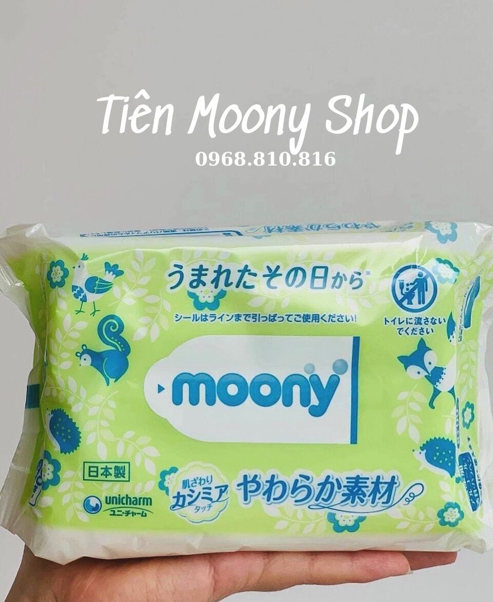 Khăn ướt Moony Nội Địa Nhật  Gói 80 tờ - pack 8 gói thumbnail