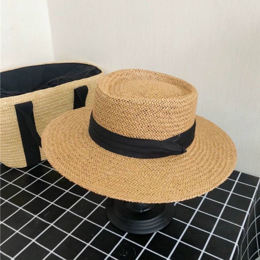 Mũ Cói đi biển Gaucho Panama cao cấp chất liệu cói tự nhiên viền trắng đen Nón cói hotrend (đóng thùng to giữ form nón) - 2