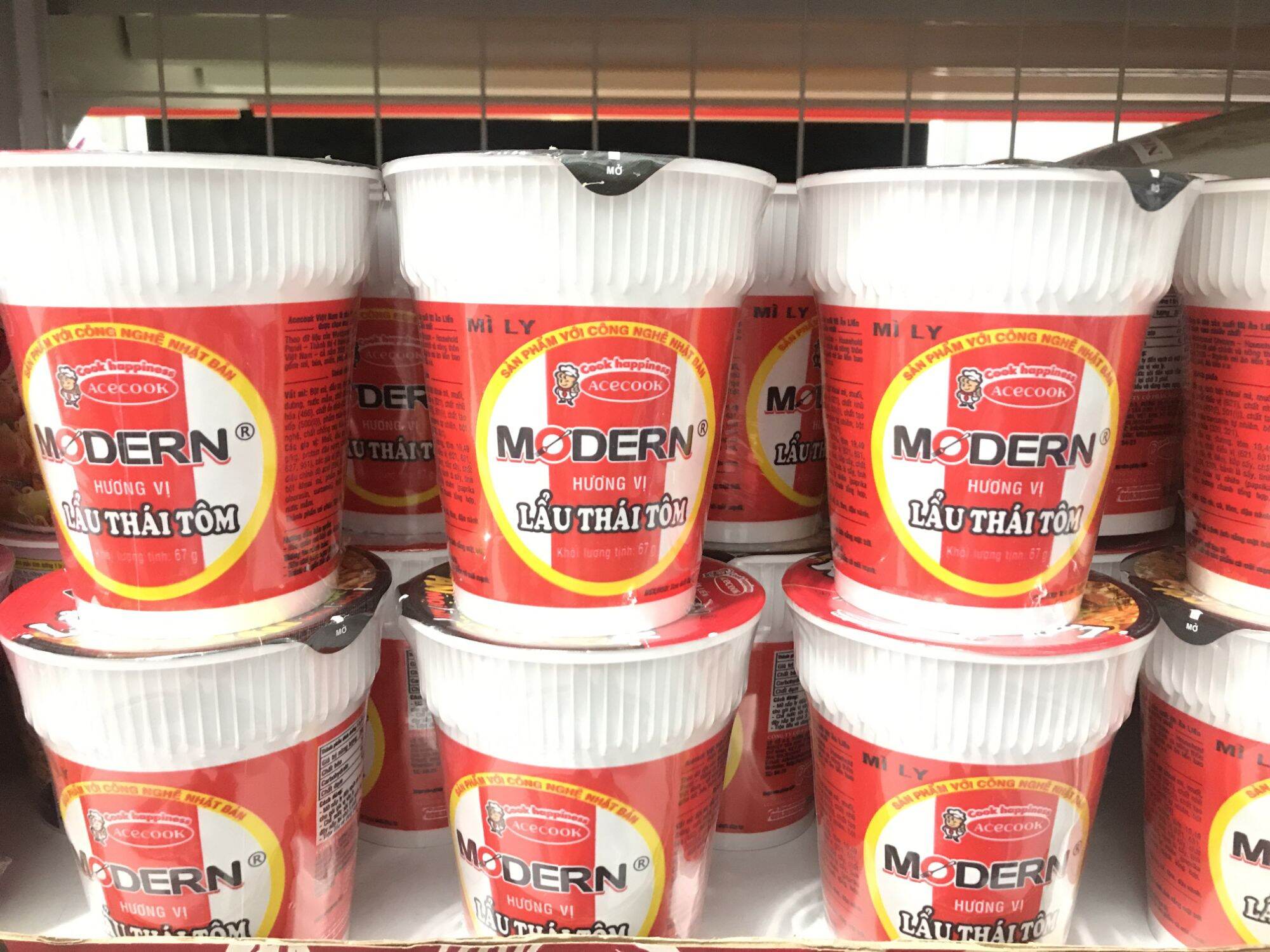 MỲ LY MORDEN LẨU THÁI TÔM 67gr (lẻ/thùng)