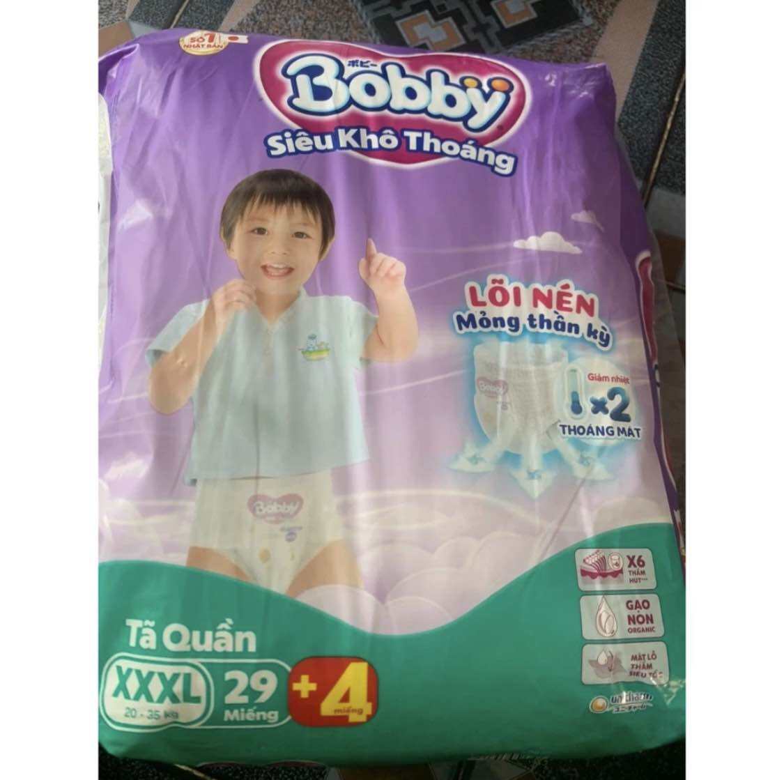 HCM - Tặng Thêm 4 Miếng Bên Trong - Tã quần Bobby XXXL29 - Tã Quần Trẻ Em Bobby XXXL Size Đại Cho Bé