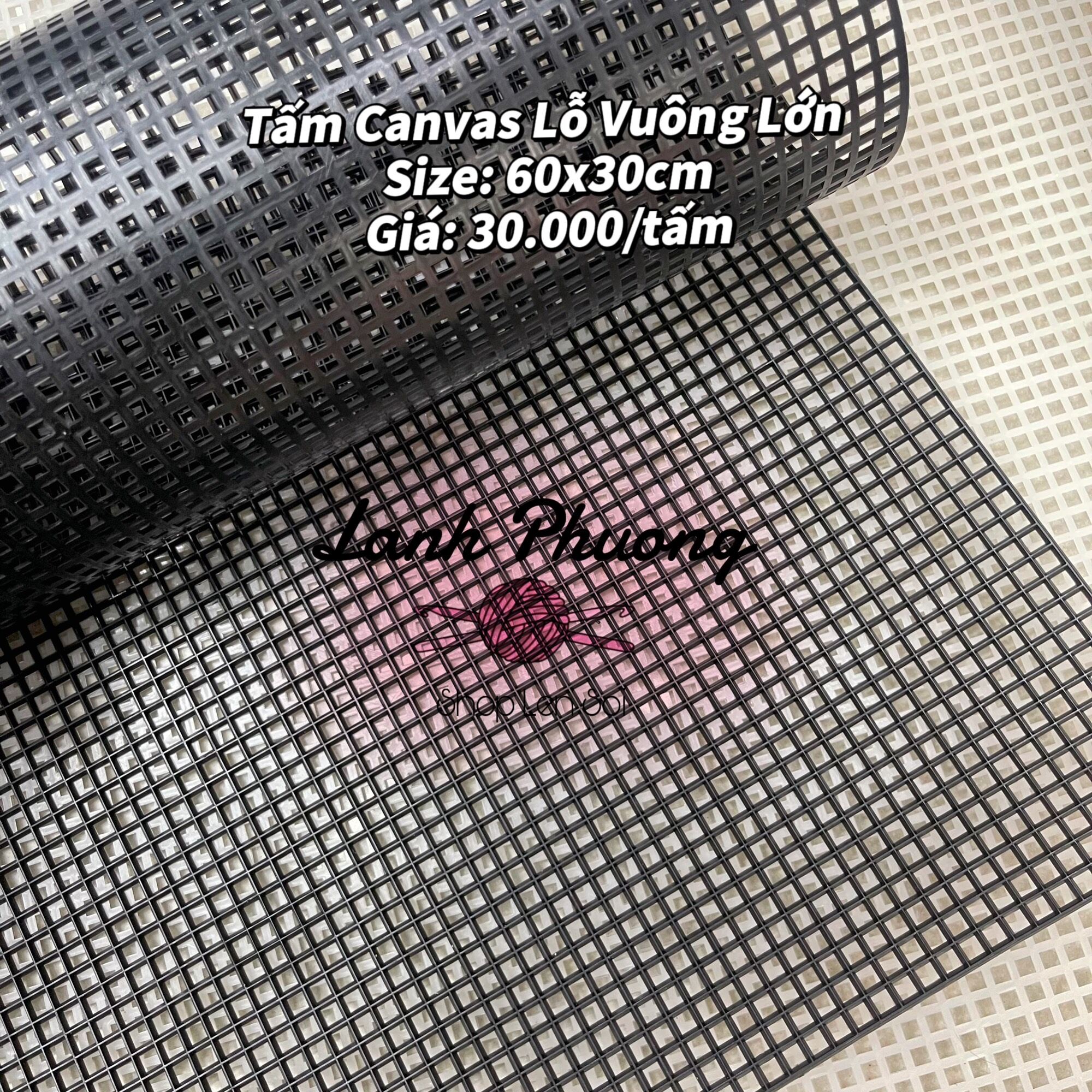 Tấm Canvas Lỗ Vuông Lớn Size Lớn 30x60cm