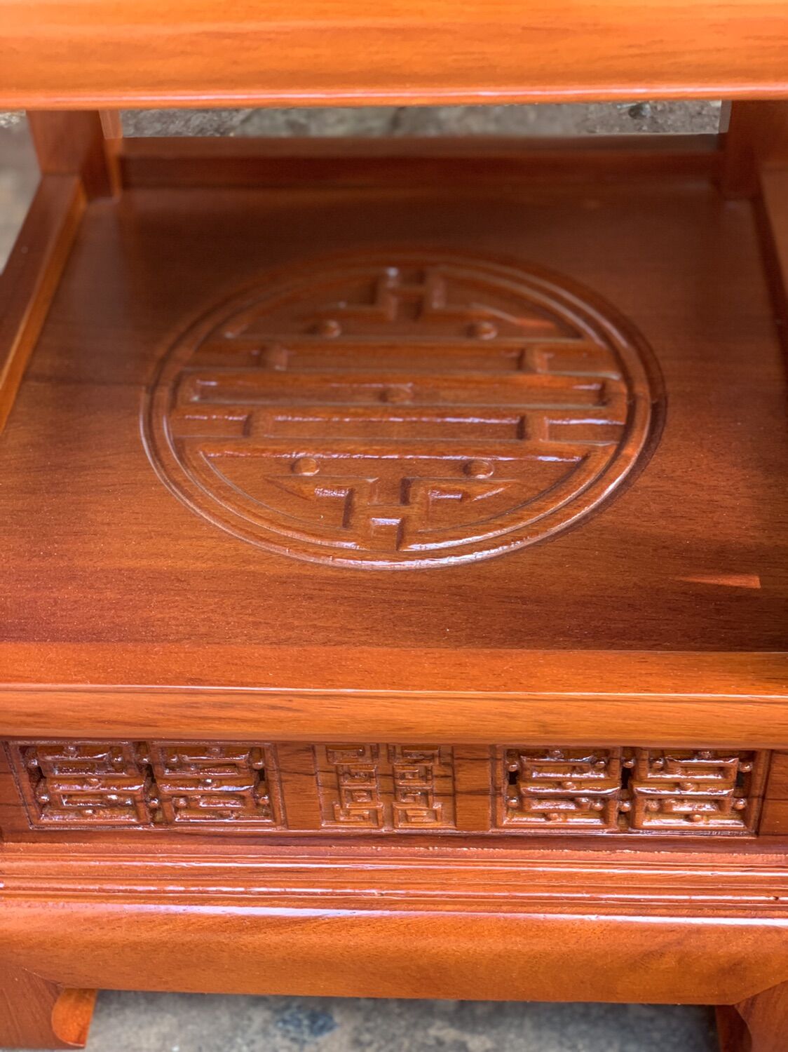 Đôn đèn gỗ gõ cao 60 mặt 35.
