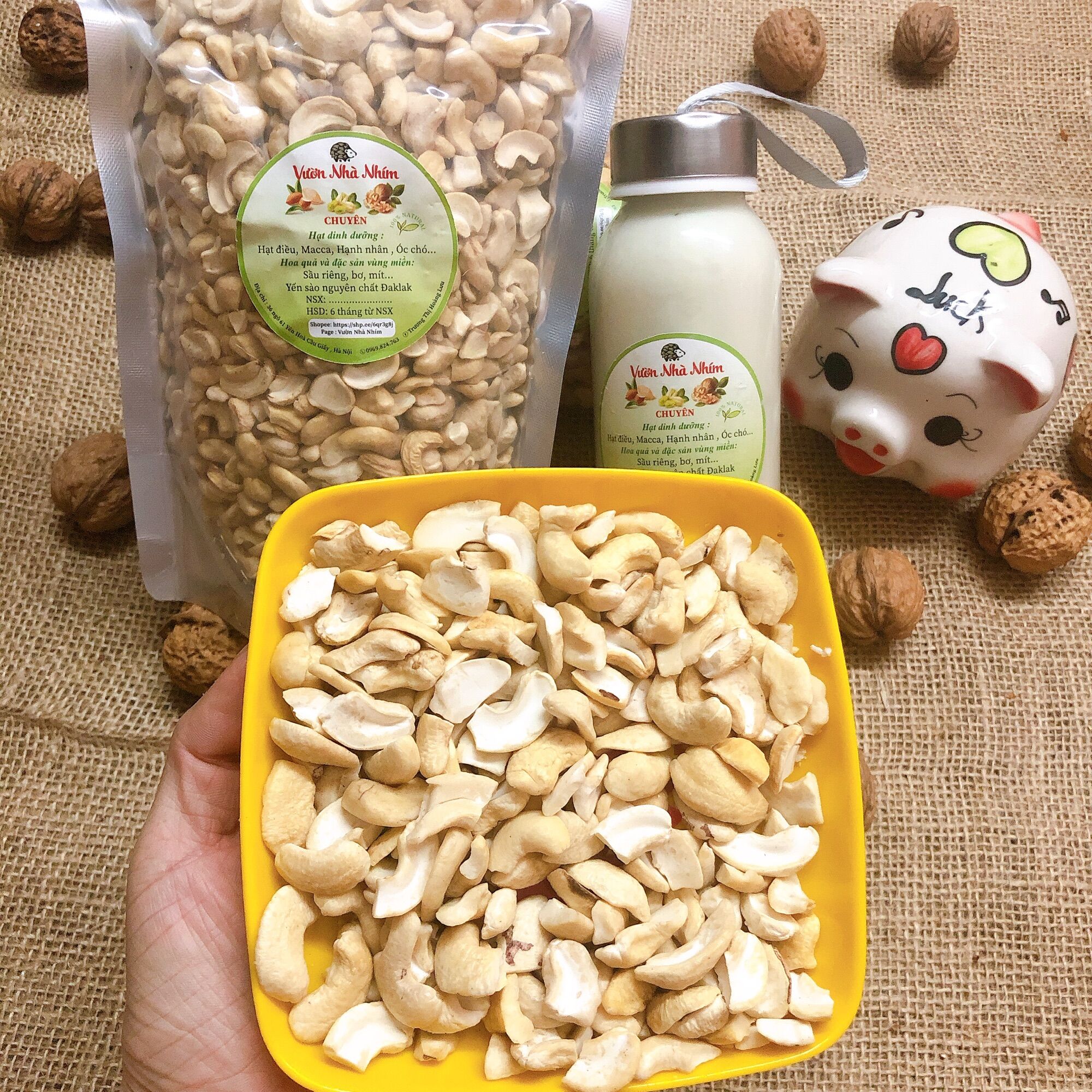 Hạt điều vỡ 3-4 sống làm sữa hạt