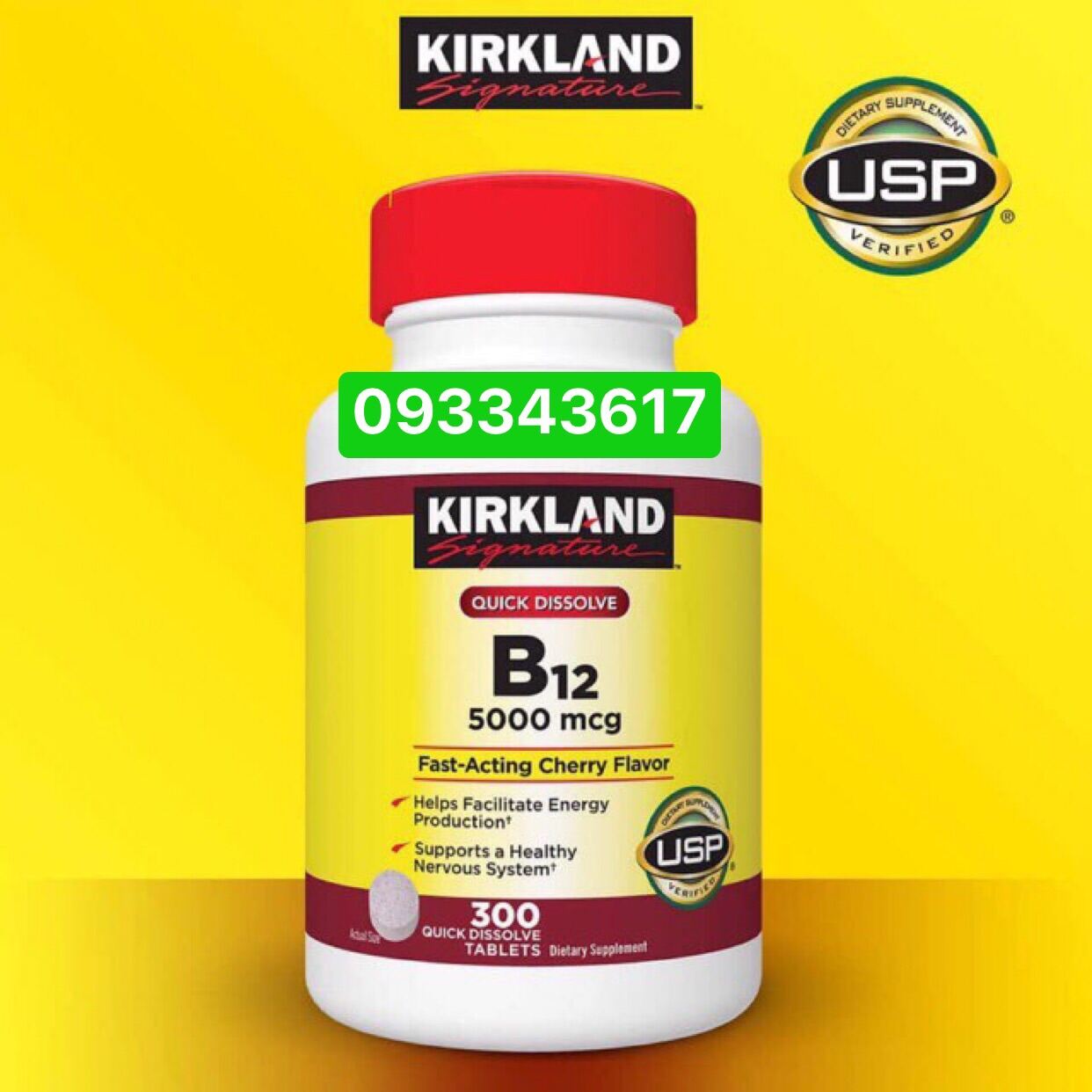 [Hcm]Vitamin B12 Kirkland 300 Viên Có Bill