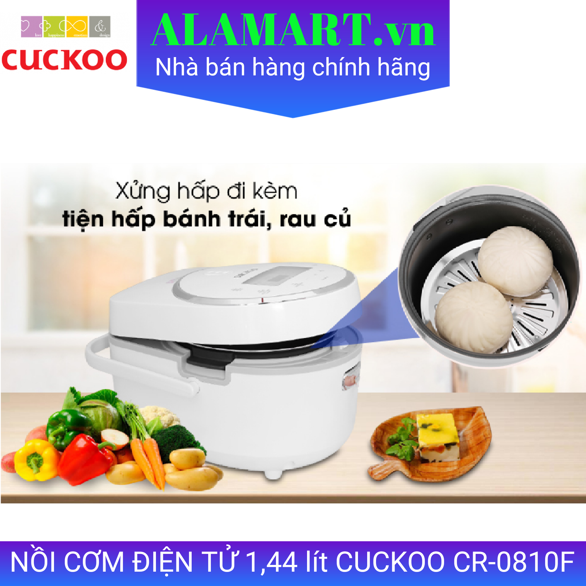 NỒI CƠM ĐIỆN TỬ 1,44 LÍT CUCKOO CR-0810F