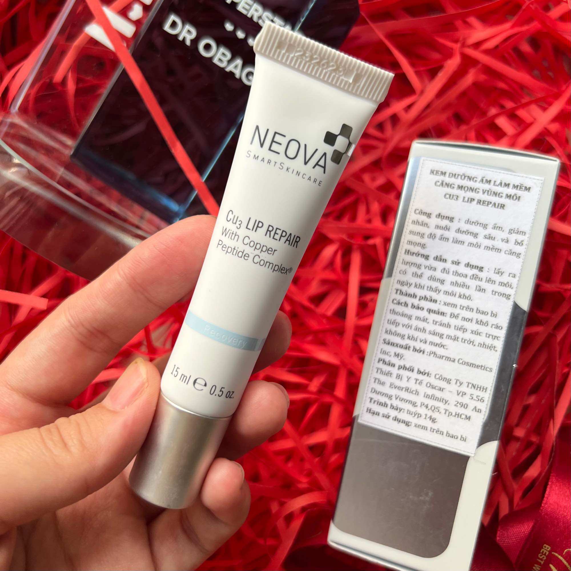 DƯỠNG MÔI NEOVA CU3 LIP REPAIR Copper Peptide Complex 15ml