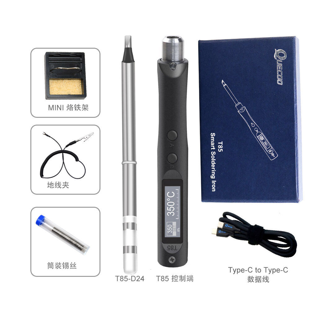 Gia dụng cầm tay hàn điện t85 kiểu oled có thể điều chỉnh nhiệt độ pd/dc hàn điện nhiệt độ không đổi đầu hàn sắt luotie ánh sáng trắng