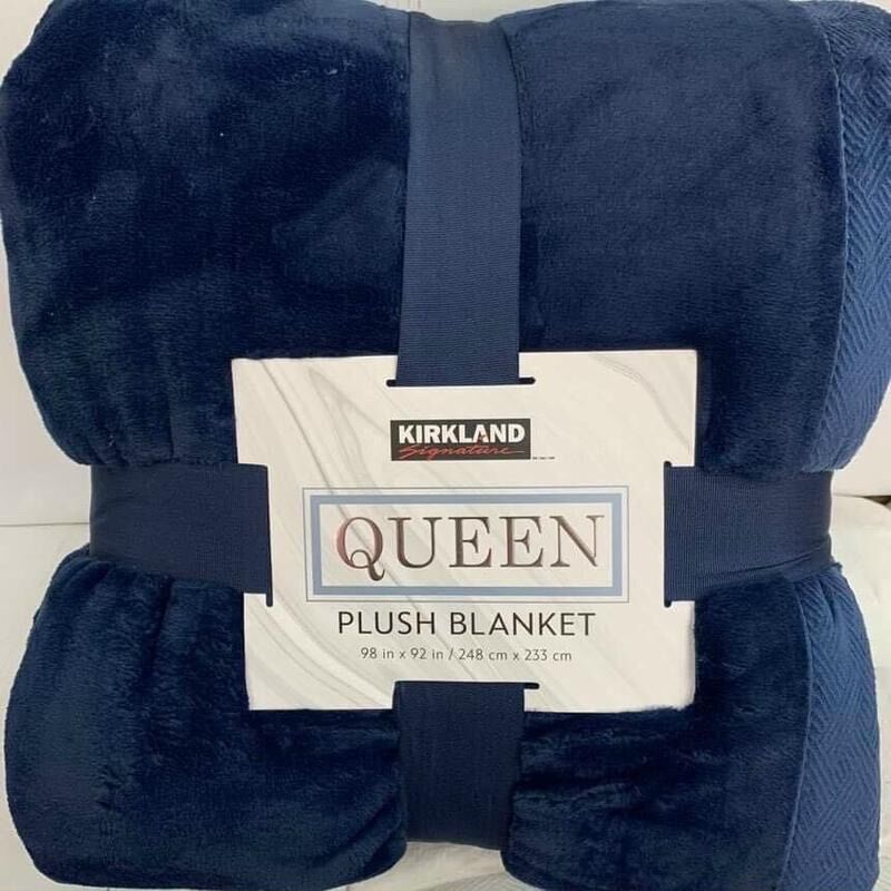 Chăn lông cừu kirkland plush blanket queen 248cm x 233cm nội địa usa