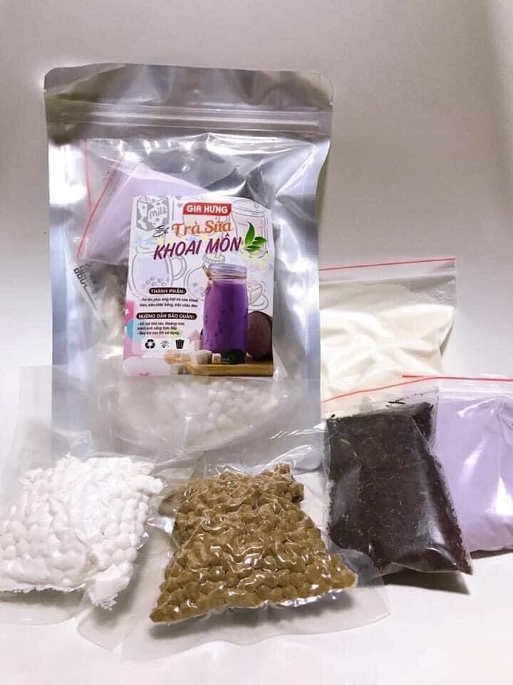 Set nấu trà sữa trân châu khoai môn set to