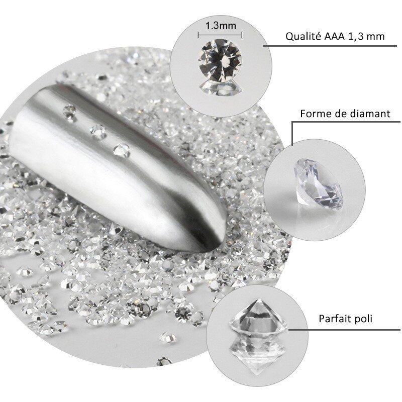 BỊCH 1440 HẠT ĐÁ PHA LÊ GẮN NAIL