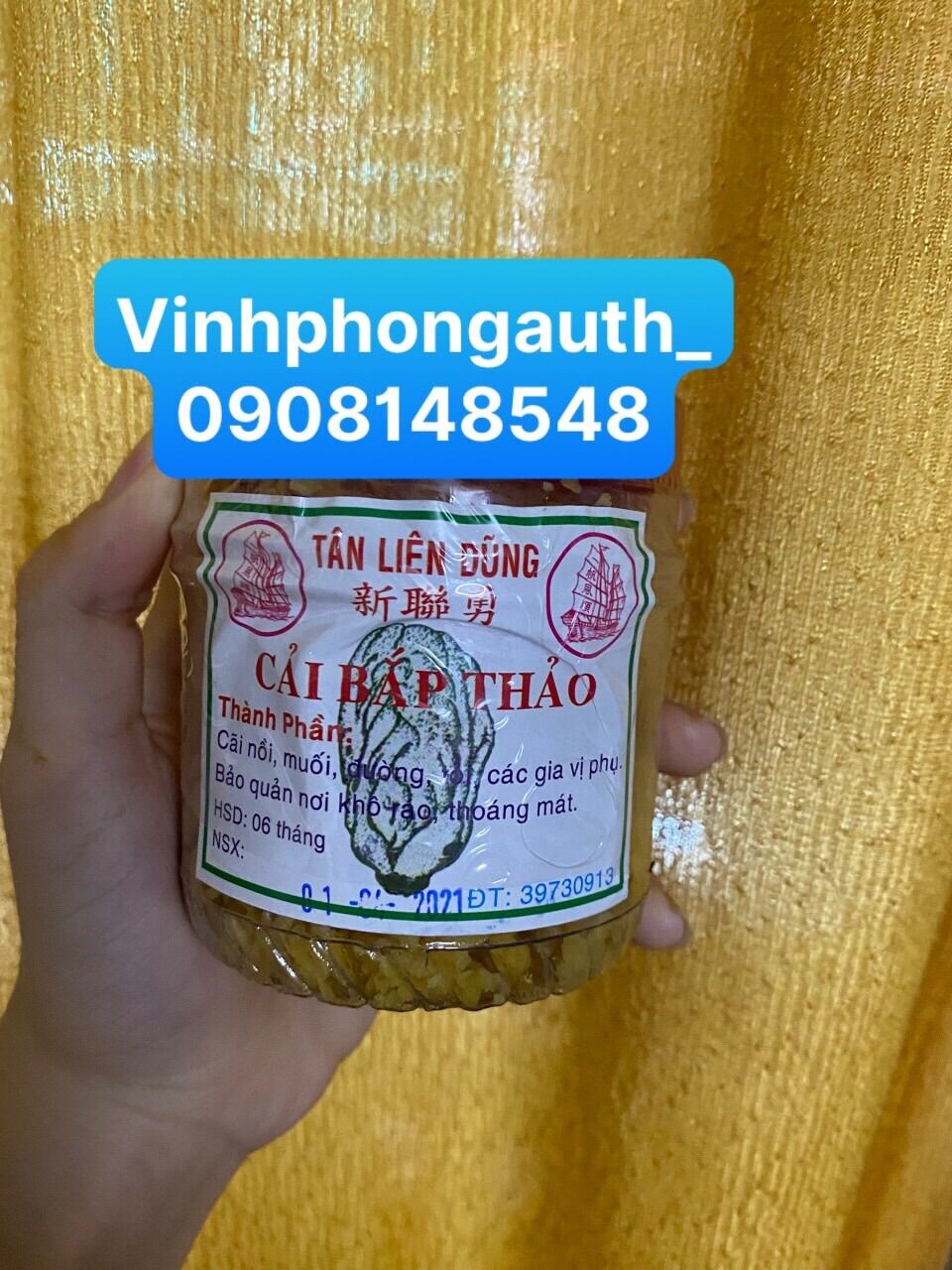 Cải bắp thảo lon Tân Liên Dung 50gr
