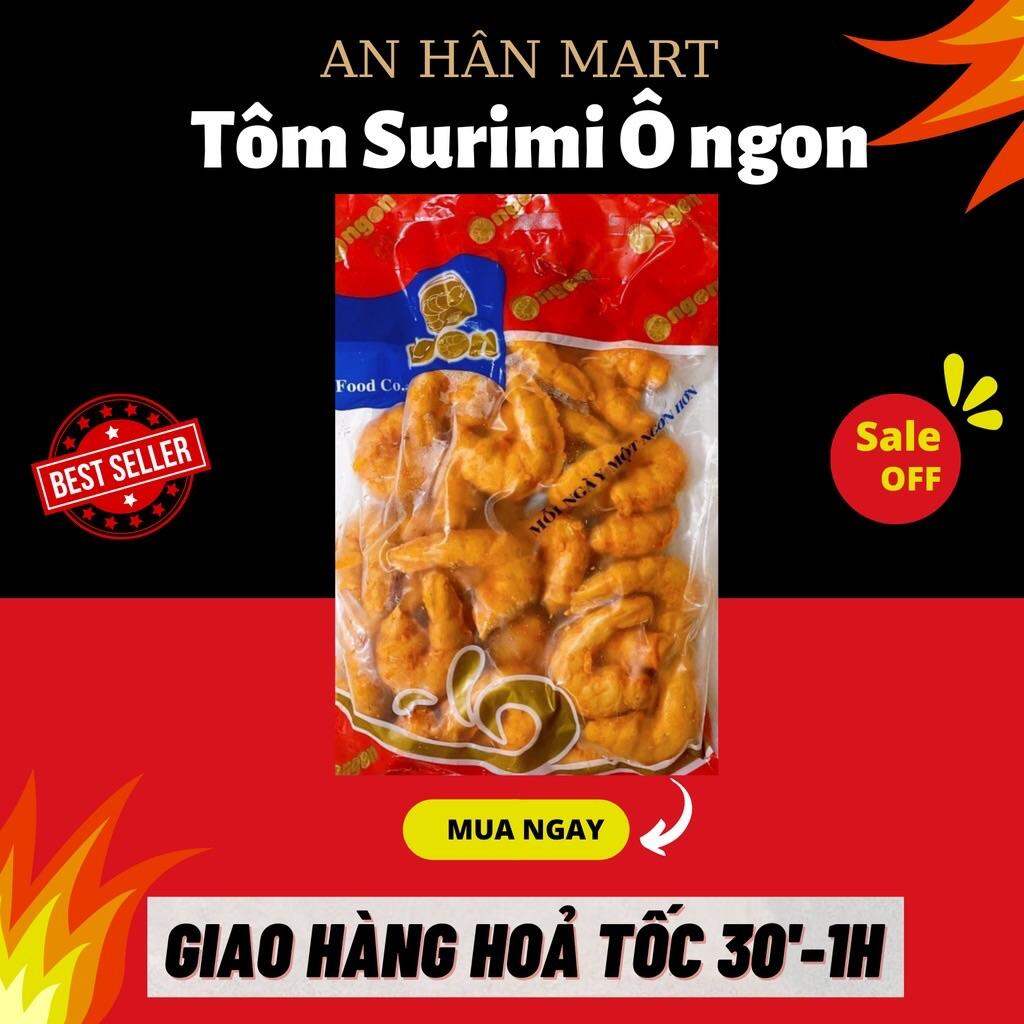 Chả Tôm Surimi định hình, tôm surimi Ô ngon ăn vặt, thả lẩu gói 500g