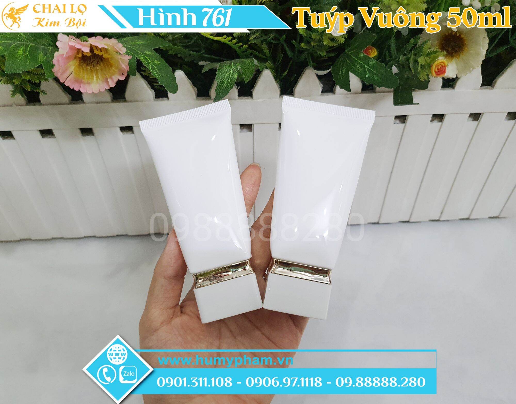 Tuýp vuông đựng kem chống nắng 50ml