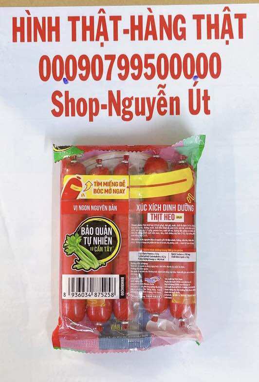 [HCM]xúc xích ponnie thịt heo bịch 5 cây x 35g