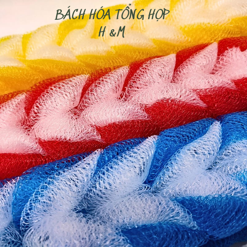 Bông tắm dài tạo bọt - lưới chà lưng.