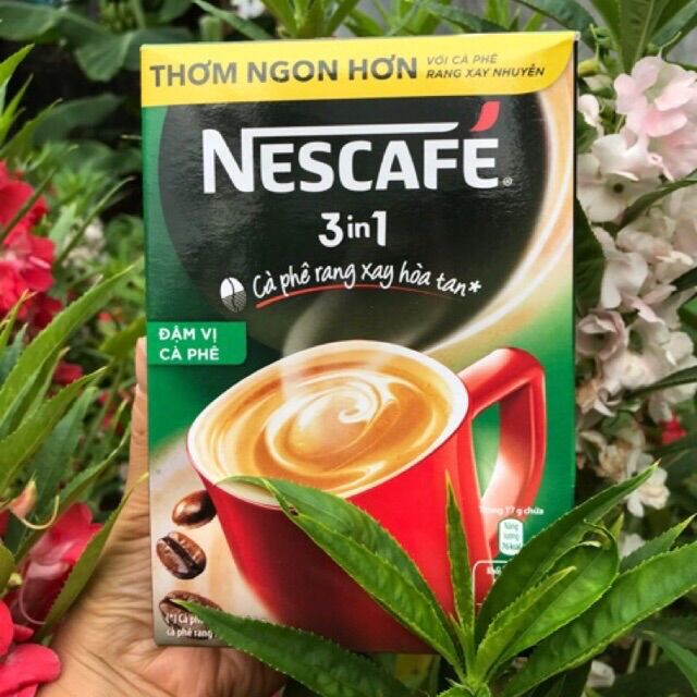 Cafe sữa Nescafe 3 trong 1 đậm vị Xanh
