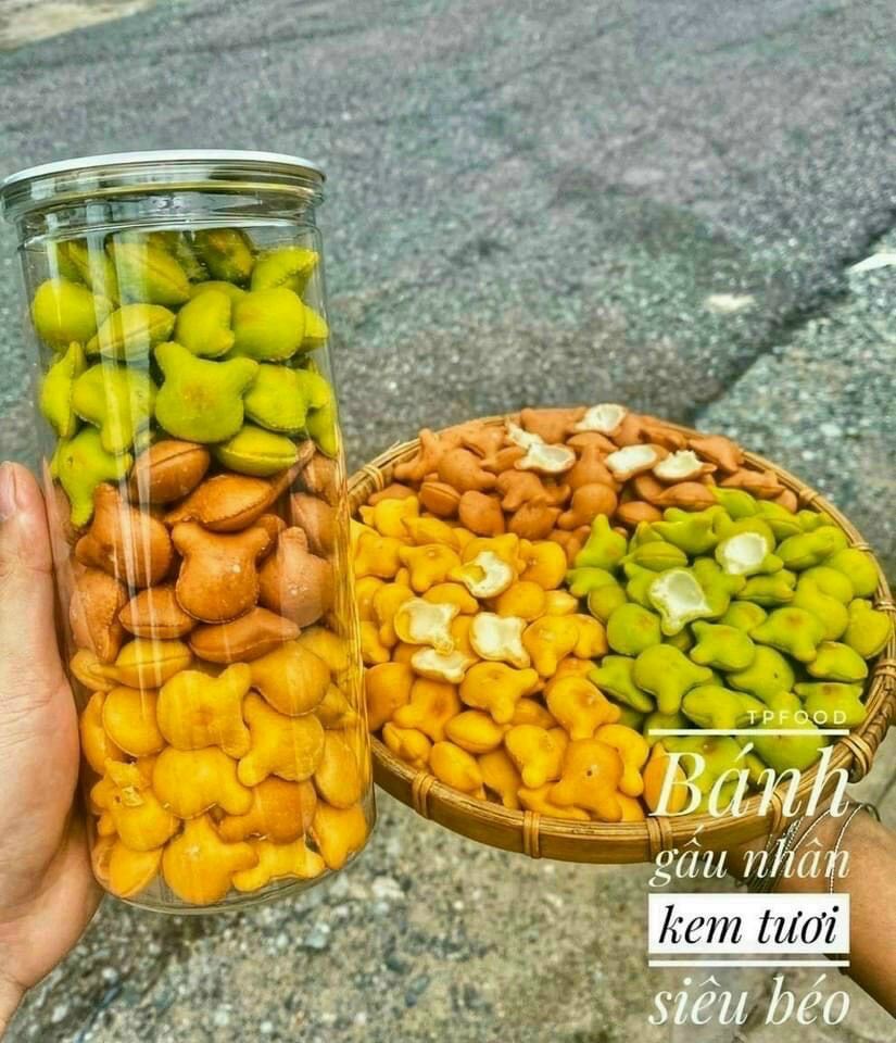 Bánh Gấu Nhân Kem Mix DTFood 450g