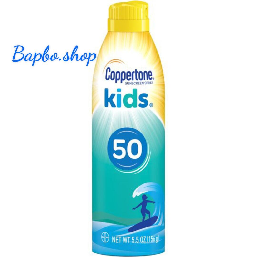 Bình xịt chống nắng thể thao Coppertone kids Sunscreen Spray SPF 50