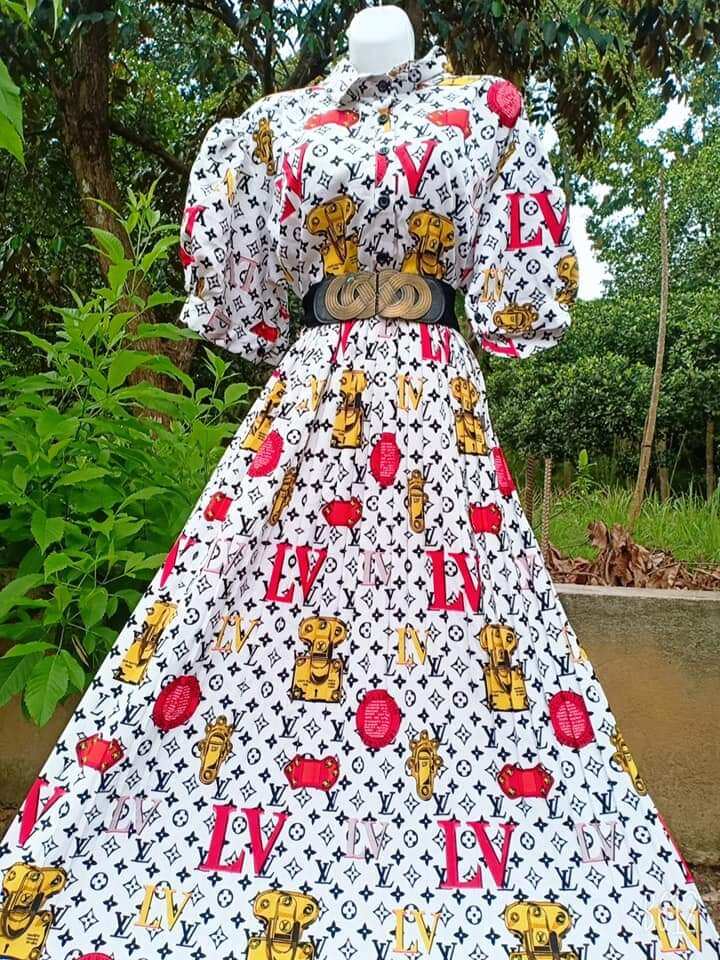 Đầm maxi họa tiết