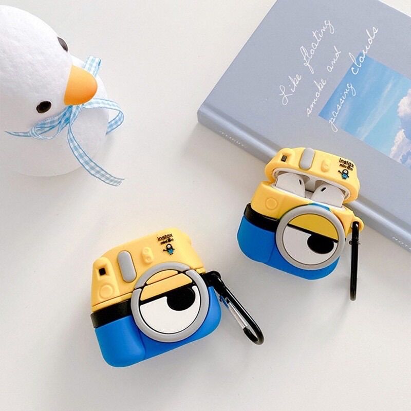 Case Airpods 1/2/pro Hình Máy Ảnh Minions