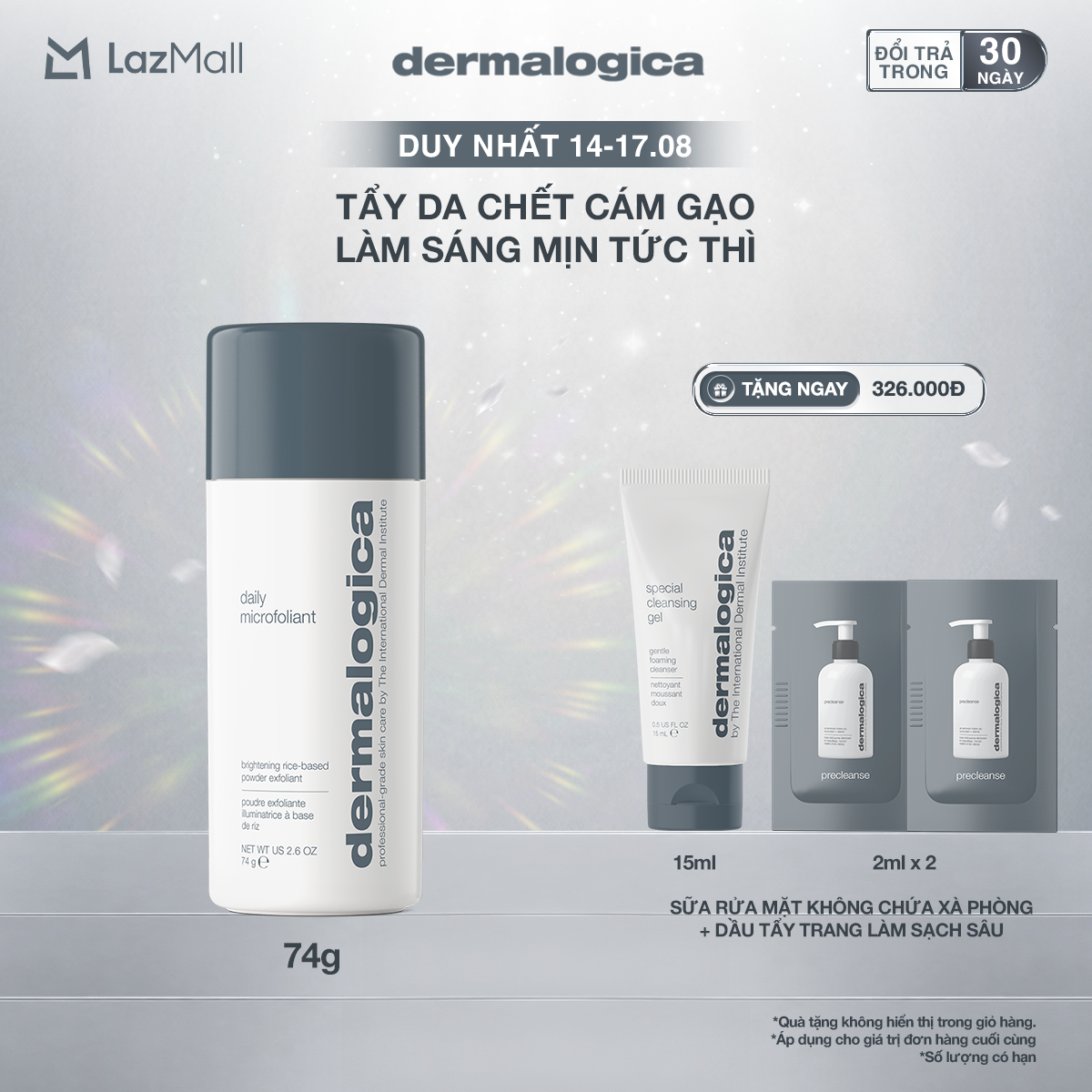 Tẩy tế bào chết cám gạo Dermalogica Daily Microfoliant 74g làm sáng mịn, dành cho mọi loại da
