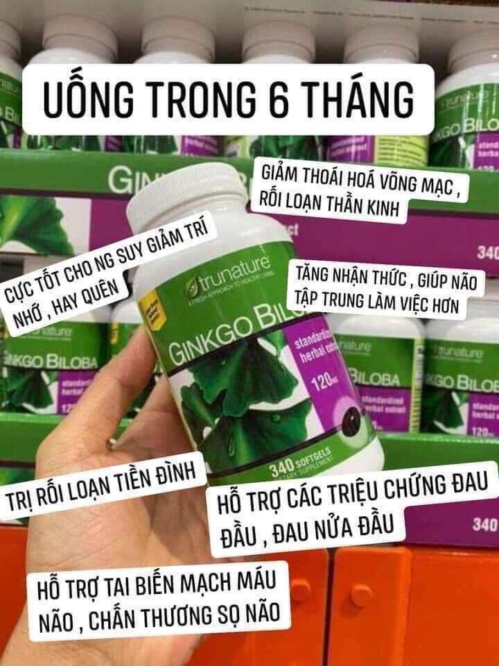 Viên uống ginkgo biloba 120mg 340 viên của mỹ