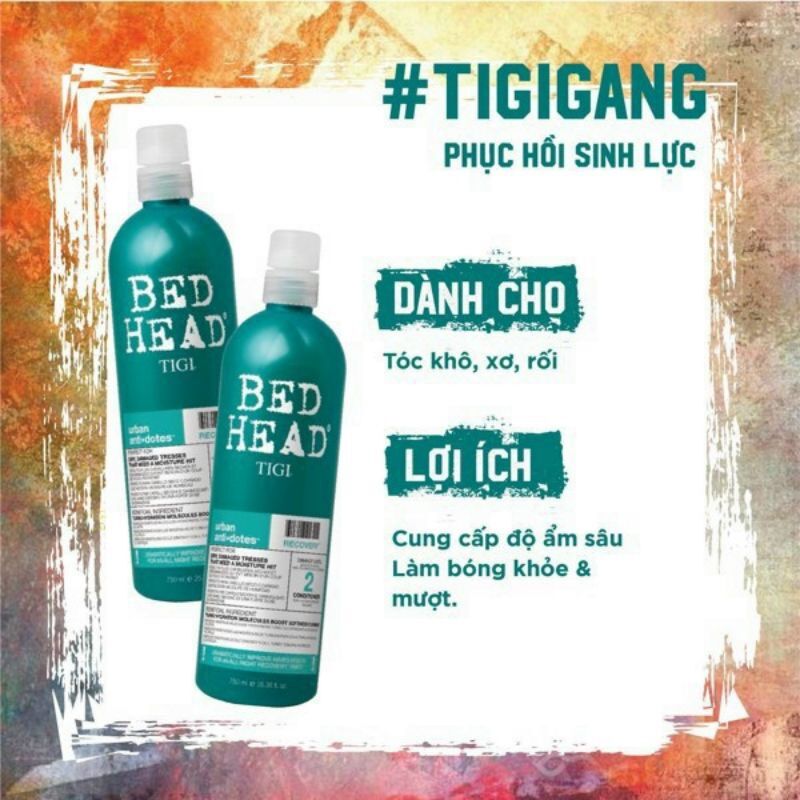Bộ dầu gội xả Tigi Bed Head (xanh dương)