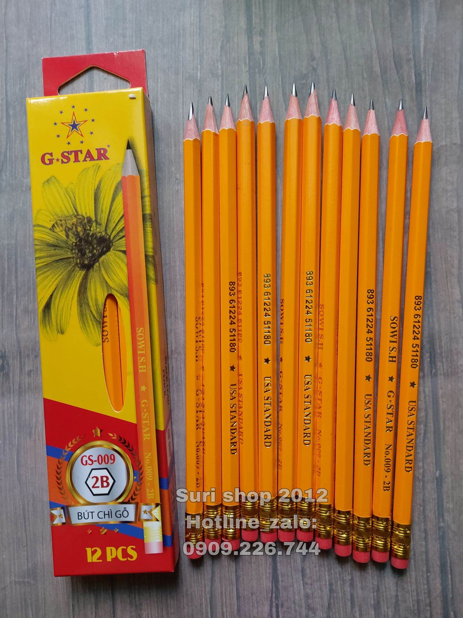 Hộp 12 cây bút chì 2b Gstat GS 009