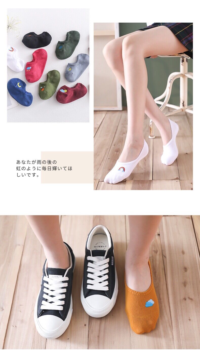 tất lười icon hình thời tiết dành cho nữ