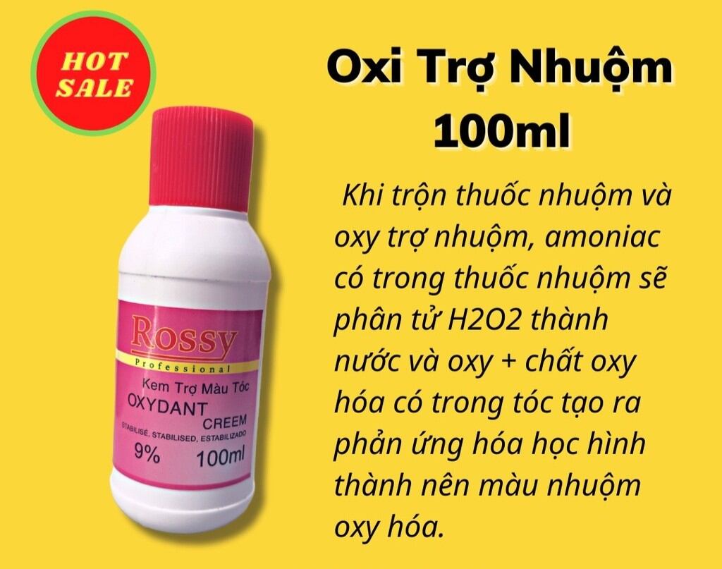 Oxy ROSSY trợ nhuộm 100ml 6%  9%  12%
