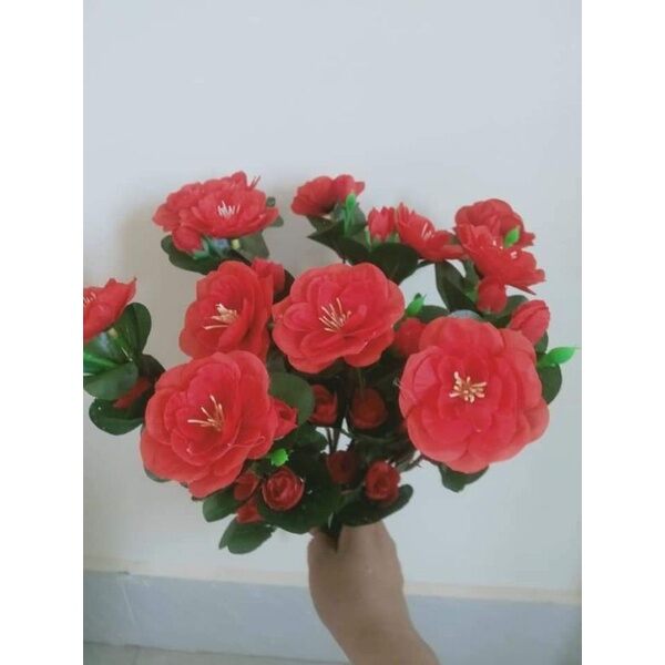 Cụm Hoa Đỗ Quyên_ Hoa lụa Cao Cấp