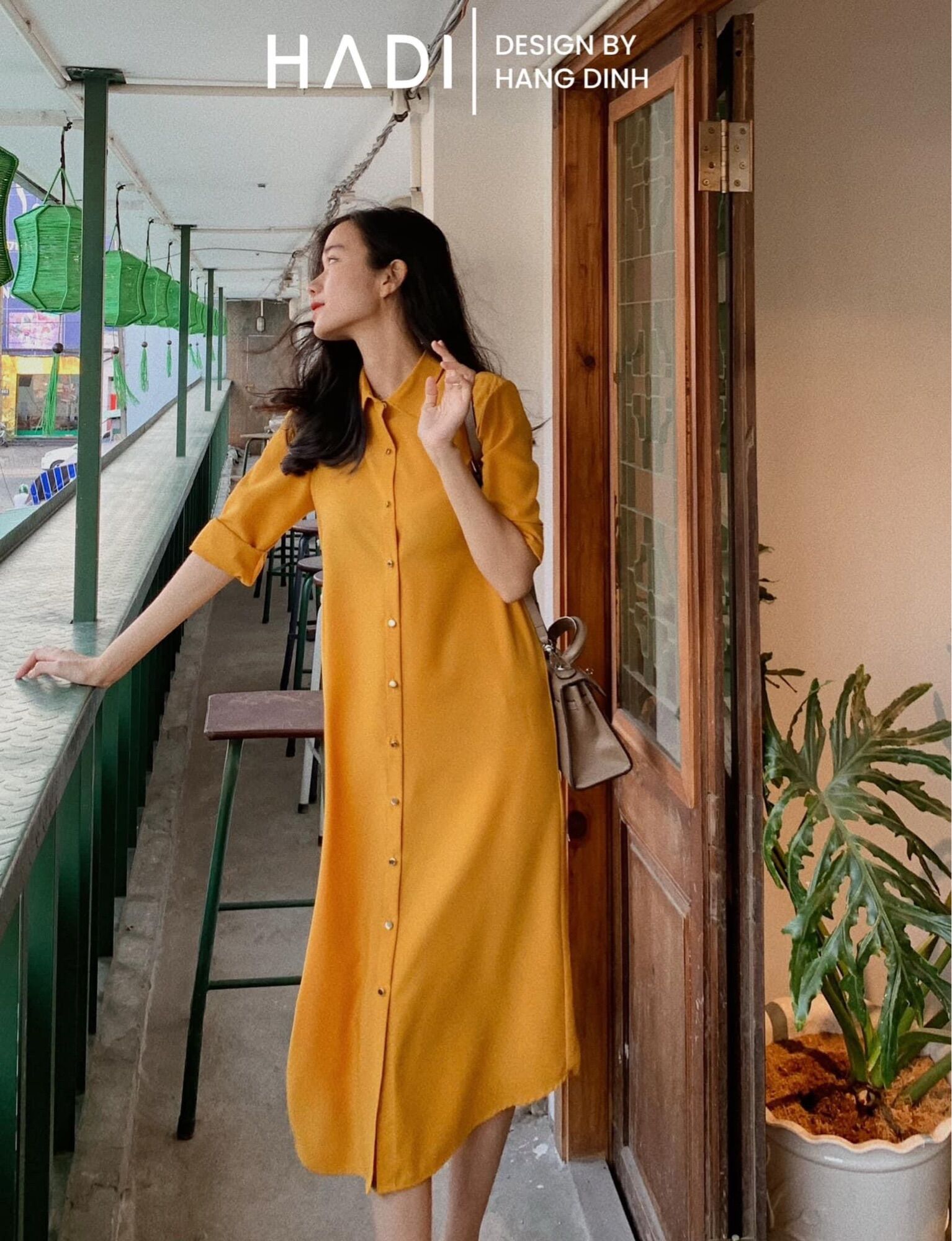 Đầm sơmi dáng suông rộng - Hạnh