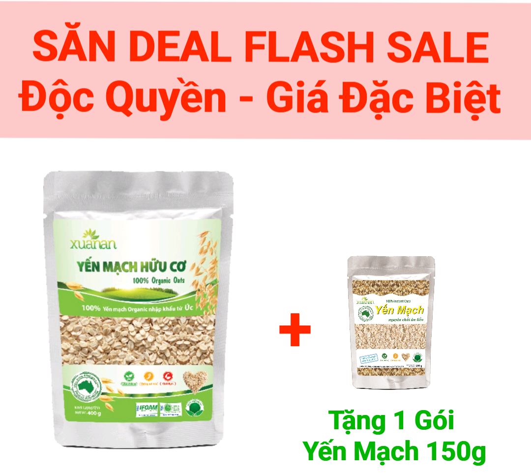 [HCM]Yến Mạch Oganic Úc Túi 400g ( Tặng Kèm 1 Gói Yến Mạch 150g)