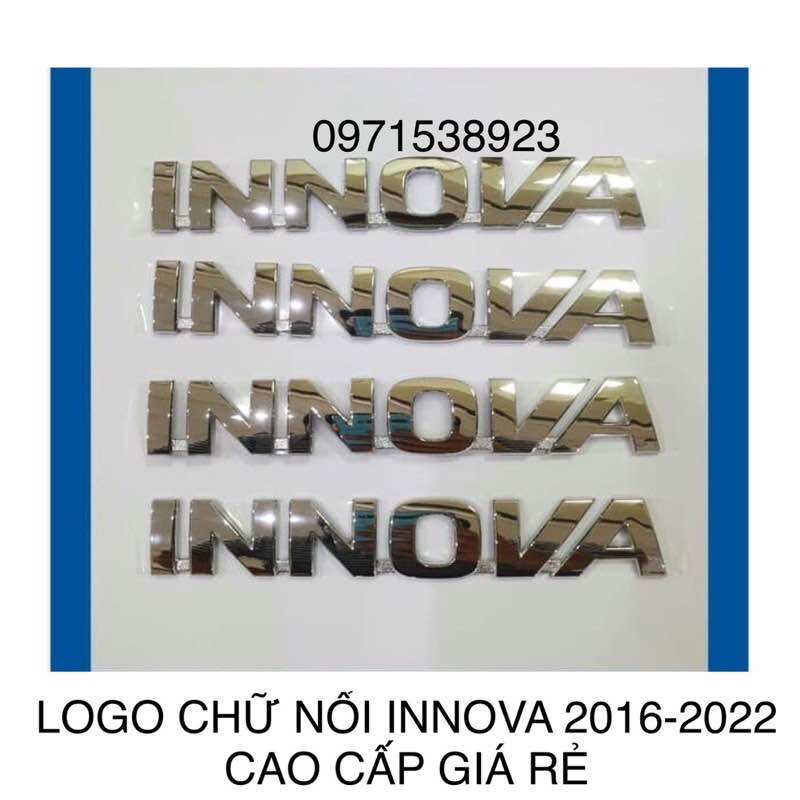 Logo chữ innova 2006-2016 cao cấp dán xe toyota