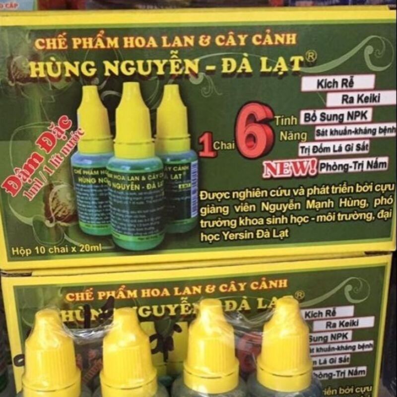 Chế phẩm hùng nguyễn - đà lạt cho hoa lan 1 hộp 10 lọ