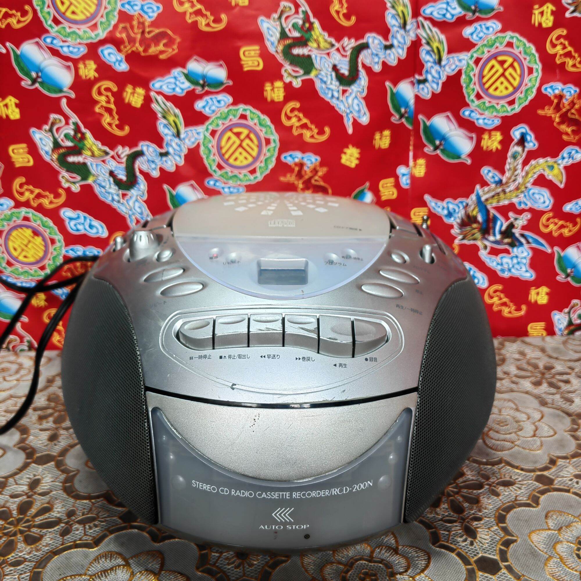 Xác đài radio cassette cũ còn hát nội địa Nhật RCD-200N/điện 220v