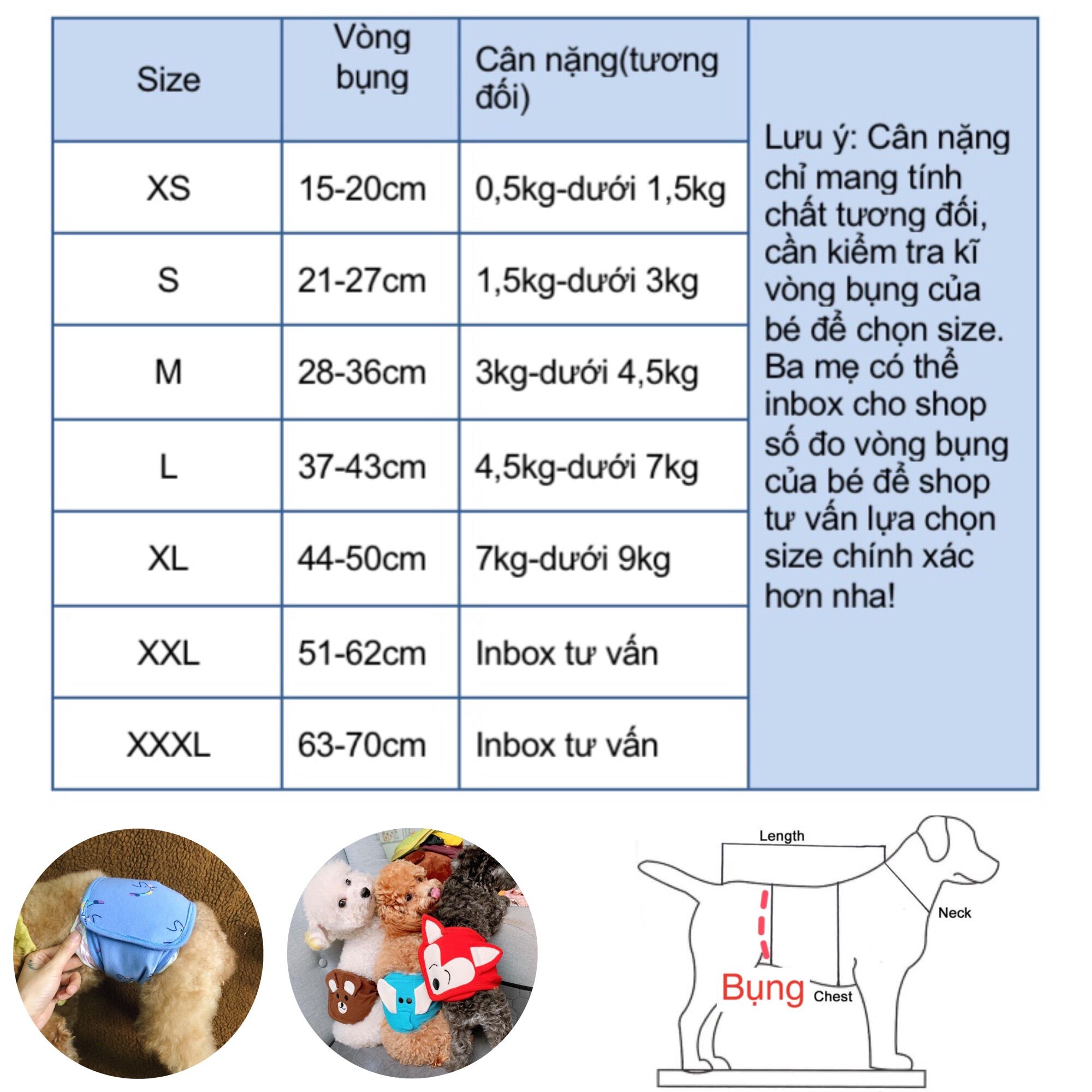 Tã quấn sinh lý cho cún đực