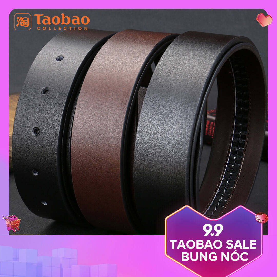 Thắt Lưng Không Nút Không Đầu Thắt Lưng Da Nam Dây Thắt Lưng Da Tự Động Khóa Cài Một Lớp Da Bò Nguyên Chất Da Thật Không Dây Thắt Lưng Có Thân