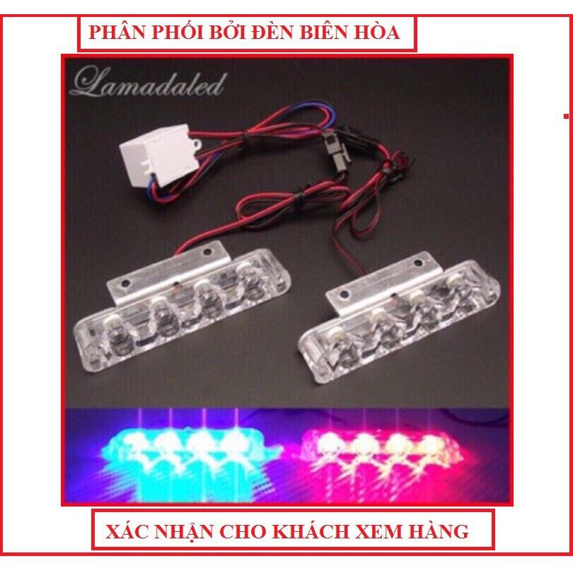 Đèn chớp xanh đỏ 3 bóng