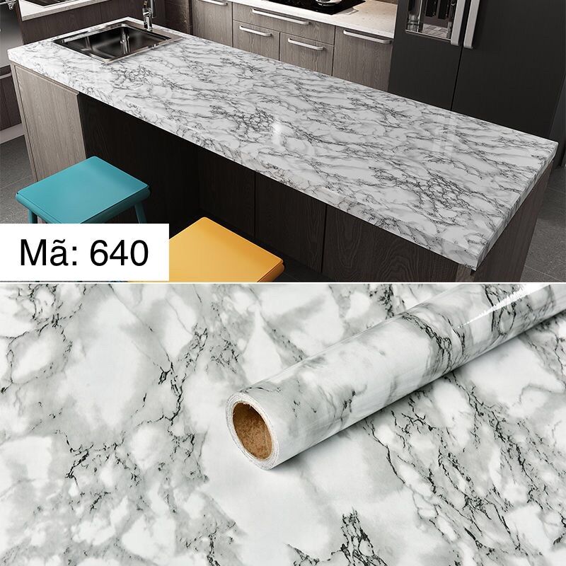 Decal vân đá cẩm thạch cuộn dài 5m x 60cm mã 640