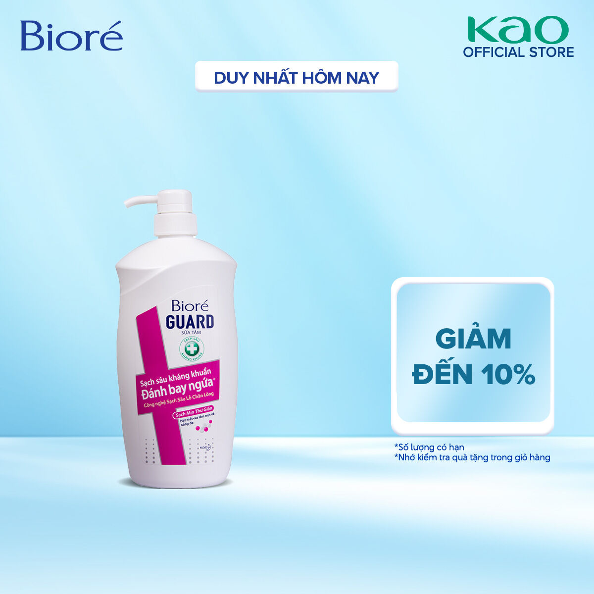 Biore Sữa Tắm Sạch Sâu Kháng Khuẩn Guard – Sạch Mịn Thư Giãn 800g