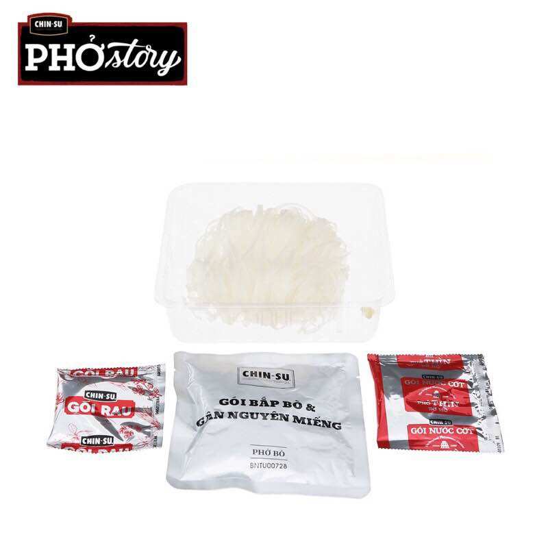 Phở Bò Story Chinsu Gói 131G (Có Thịt Thật) Phở Thìn
