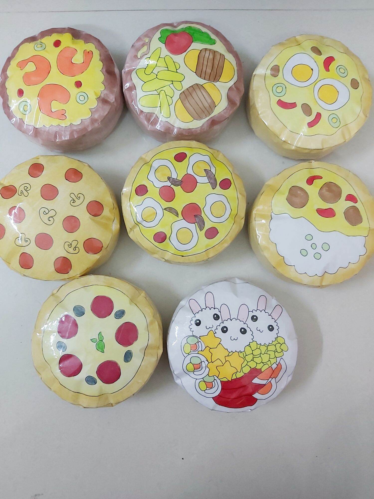 Squishy giấy pizza nhiều loại chậm tăng