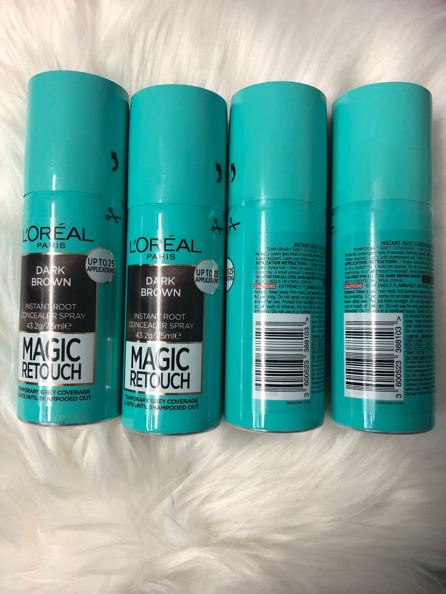 Xịt Nhuộm tóc phủ bạc tạm thời L'Oreal Paris Magic Retouch Temporary Root Concealer Spray - Dark Brown.Nâu đen