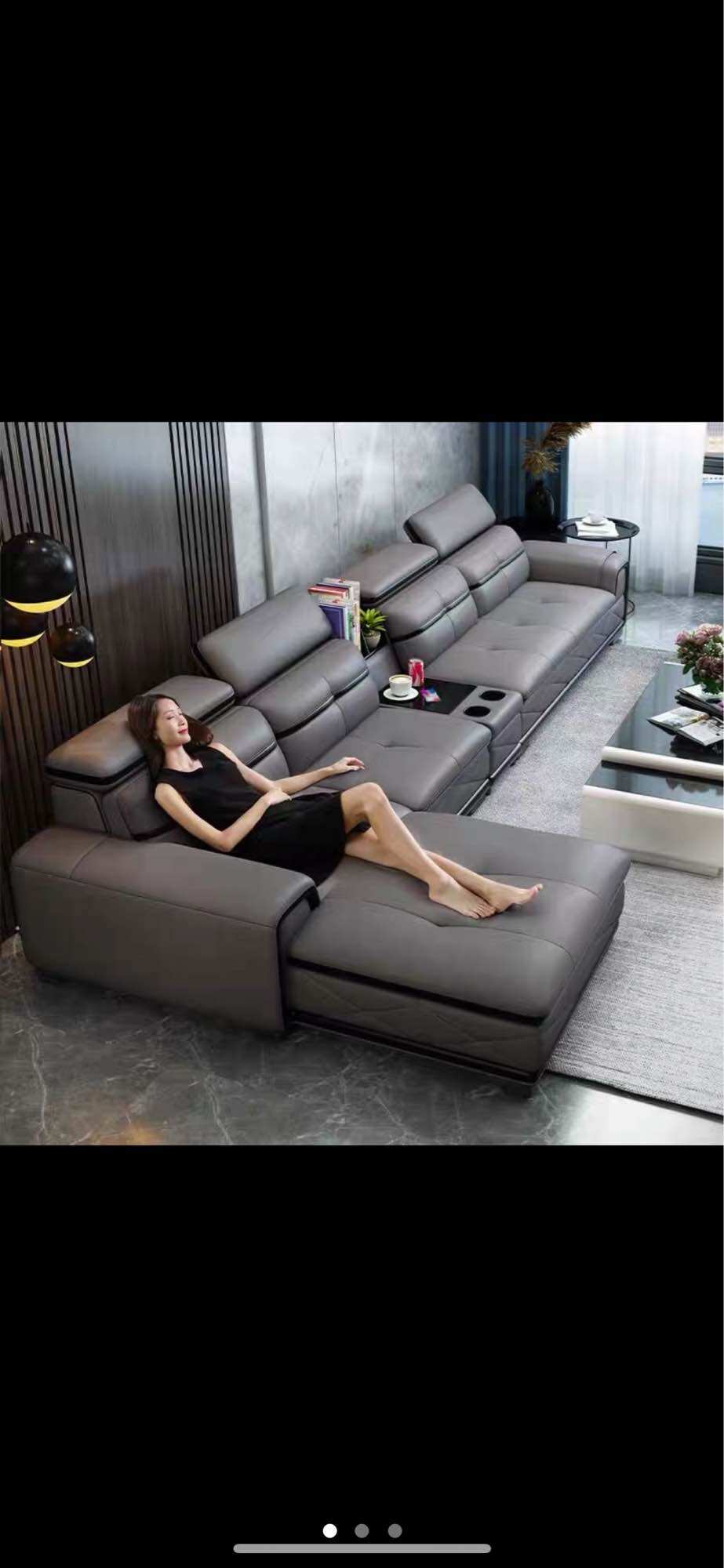 Sofa Góc Da cao cấp cho phòng khách
